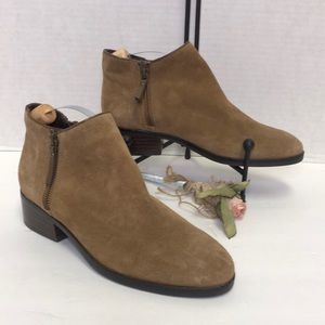 Cole Haan Natural Tan Sexy Suede Leather Booties 7.5 B NWOT Ankle Boot zipper